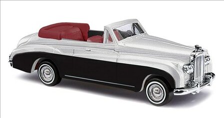 Busch 44451 HO Bentley SerieIII Cabrio, zilver metallic