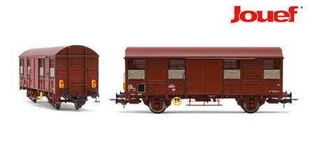 jouef HJ6217 H0 wagon SNCF, gesloten wagon met 2 assen G4, met achterlicht, dikte IV. Geschikte AC-wielstellen: HC6101 (11,27 x 24,25 mm)
