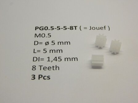 micromotor PG0.5-5-5-8T Zahnrad
