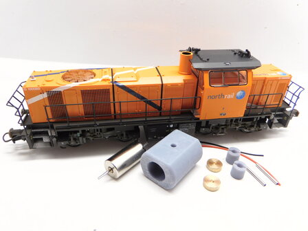 micromotor HME002C Umbausatz f&uuml;r Mehano Vossloh G 1000, Am 842