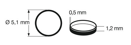 fleischmann 948001 Traction tyre N (1 pcs, 1 stuk, St&uuml;ck)