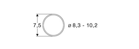 roco 40068 Tractiebanden voor gelijkstroommotoren.    Voor wielen met een diameter van 8,3&ndash;10,2 mm.1 (pcs/stuks/St&uuml;ck) 