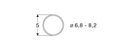 Roco 40067 Tractiebanden voor gelijkstroommotoren Voor wielen met &Oslash; 6,8&ndash;8,2 mm1 (pcs/stuks/St&uuml;ck) 