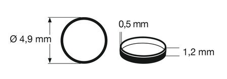 fleischmann 948007 Tractiebandje N Outer diameter 4.9 mm, width 1.2 mm1 (pcs/stuks/St&uuml;ck) 