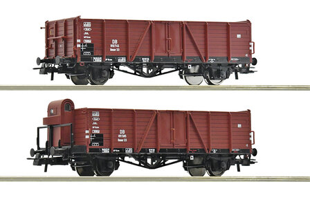 roco 76289 HO 2-delige set: open goederenwagons, DB