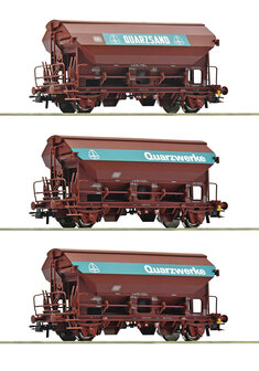 roco 77052 HO 3-delige set: draaibare dakwagen, DB