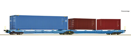 roco 6600036 HO dubbel container-scharnierwagen T3000e, NACCO