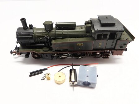 micromotor HMT012C motor ombouwset M&auml;rklin Trix H0 BR 74, KPEV T12, NS 5906, u.a.