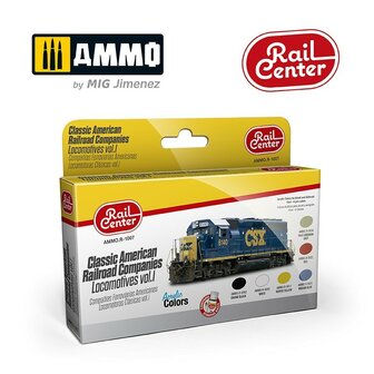 Ammo-Mig Railcenter R.1007 verfset Classic American Railroad companies (locomotieves vol.1)