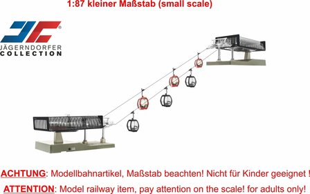 Jagerndorfer collection JC82492 H0 D-Line 6 Omega V zwart/rood + steun