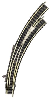 flieschmann 9169 N gebogen wissel rechts R1 / R2 met stroomgeleidend hartstuk