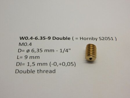 micromotor W0.4-6.35-9 Single wormwiel