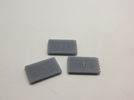 micromotor T004 Set modulemeters M0.3 - M0.4 - M0.5 Schnecke Modul Lehre - M0.3, M0.4 &amp; M0.5