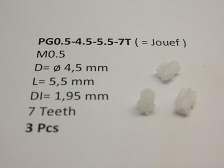 micromotor PG0.5-4.5-5.5-7T tandwiel