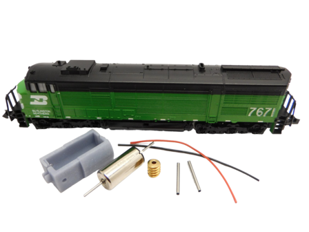 micromotor NM048G Glockenankermotor Umbausatz f&uuml;r Minitrix  US U30CG (Santa Fe, Amtrak, u.a.