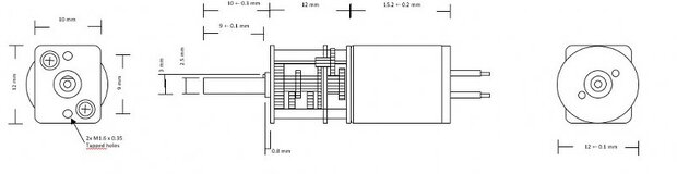 micromotor 1215R-1000 motor 14 rpm