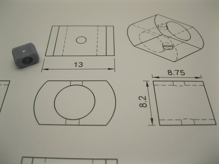 micromotor S032 motor behuizing voor arnold 6mm motor (kof)