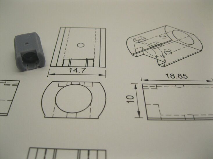 micromotor S031 motor behuizing voor minitrix / mabuchi motor / china motor (8mm)