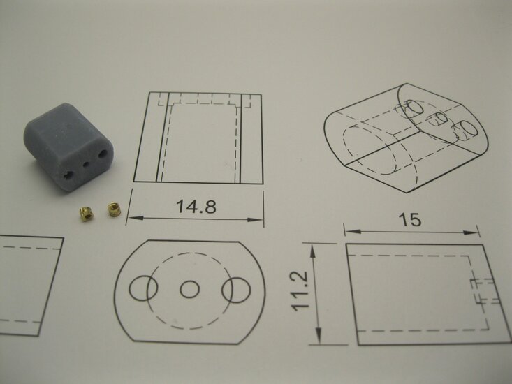 micromotor S027 motor behuizing voor minitrix 8mm motor schroeven aan de voorkant