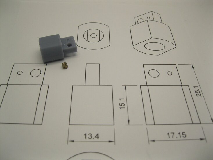 micromotor S036 motor behuizing voor Arnold BR 01 / BR 18 motor 8mm motor