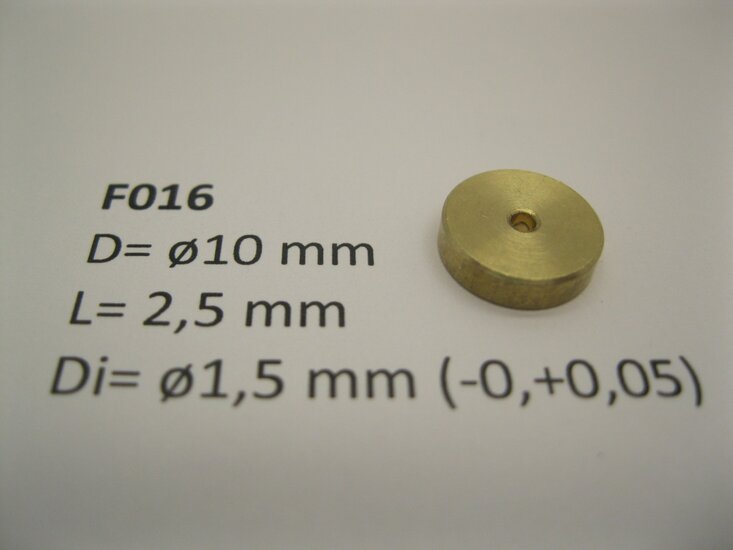 micromotor vliegwiel F016 ø10 mm x 2,5 mm x ø1,5 mm
