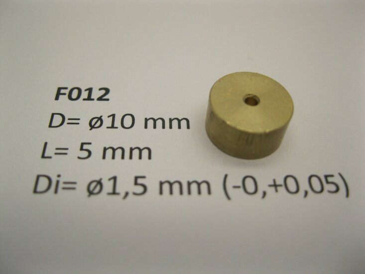 micromotor vliegwiel F012 ø10 mm x 5 mm x ø1,5 mm