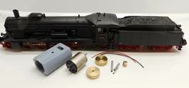 micromotor HR024C motor ombouwset voor Roco BR 18.1, K.W.St.B. C5/6, ETAT 231