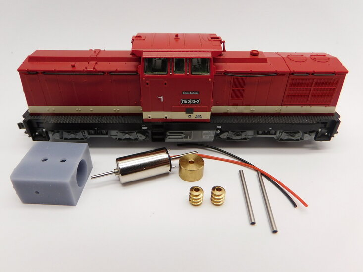 micromotor TRC005C motor ombouwset voor Roco DR BR 110, BR 111, BR 112, BR 114, BR 115, BR 202, BR 204, V100