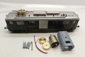 micromotor HR019C motor ombouwset voor Roco SBB De 4/4, Fe 4/4, DB ET 85, ET 90, BR 485, NSB El 16, SJ Rc 5 Roco Motoren 85073, 112900