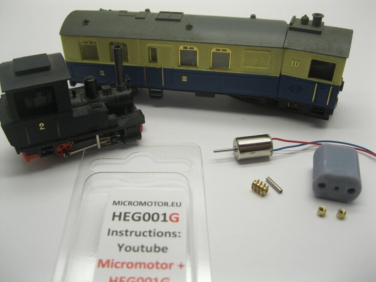 micromotor HEG001G motor conversion kit for Egger Bahn / Jouef H0e