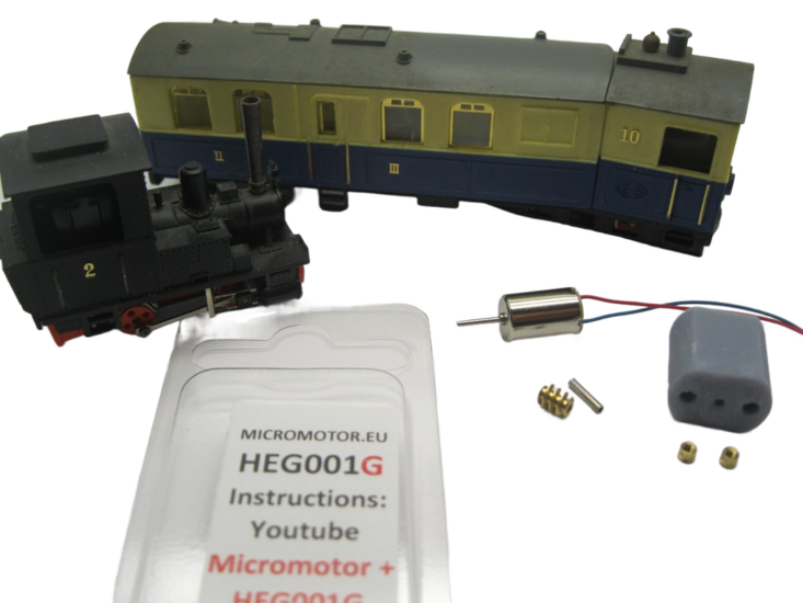 micromotor HEG001G motor conversion kit for Egger Bahn / Jouef H0e