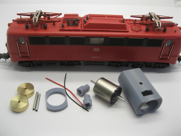 micromotor HR002C motor ombouwset voor Roco Motor 85009 / 913N, 85029, en andere