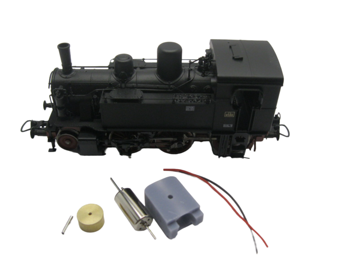 micromotor HR006F HO motor Umbausatz f&uuml;r Roco FS BR 875, FS BR 880, ET 91 / BR 491 / Gl&auml;serner Zug