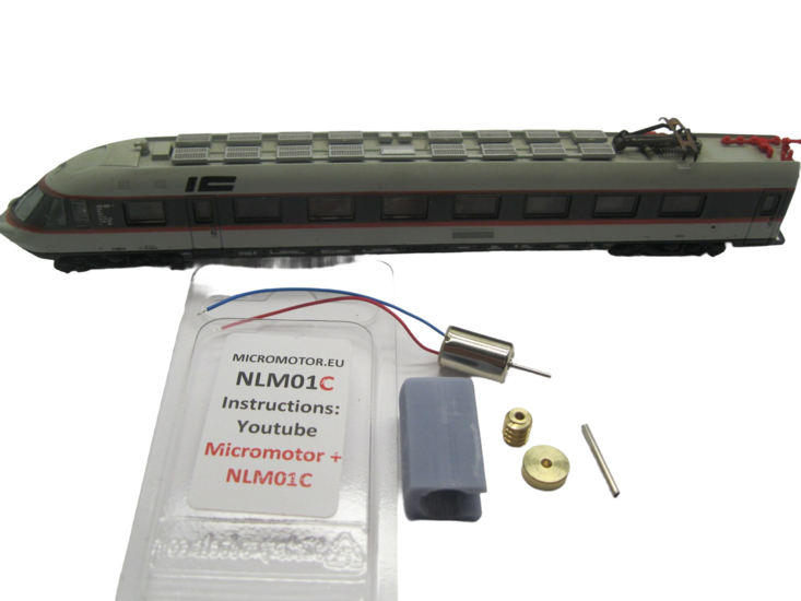 micromotor NLM01C motor ombouwset voor Lima 123902, 123903, 163903 Single motor bogie version