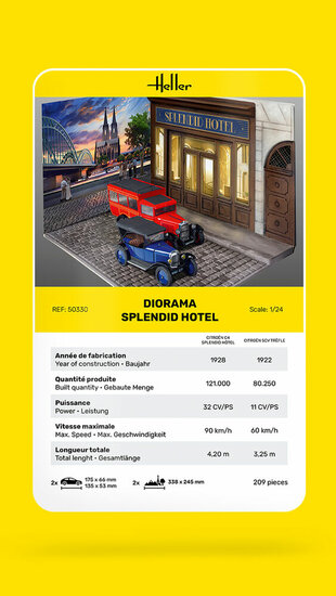Heller 50330 Diorama Splendid Hotel Bouwpakket Schaal 1:24