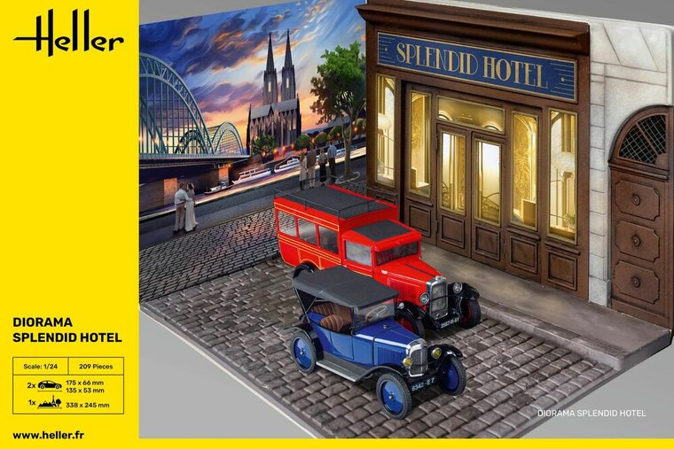 Heller 50330 Diorama Splendid Hotel Bouwpakket Schaal 1:24