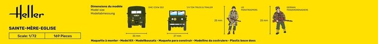 Heller 52327 STARTER KIT Sainte-Mère-Eglise Bouwpakket Schaal 1:72