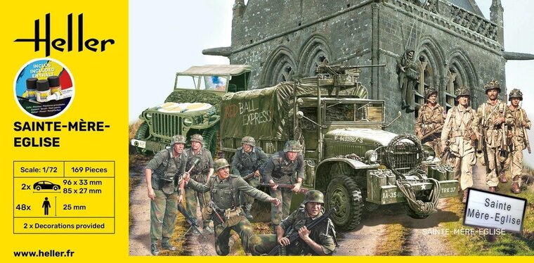Heller 52327 STARTER KIT Sainte-Mère-Eglise Bouwpakket Schaal 1:72