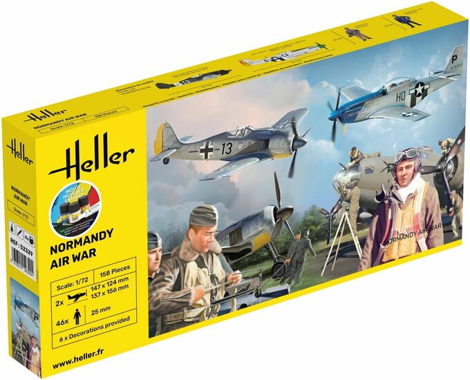 Heller 52329 STARTER KIT Normandy Airwar Bouwpakket Schaal 1:72
