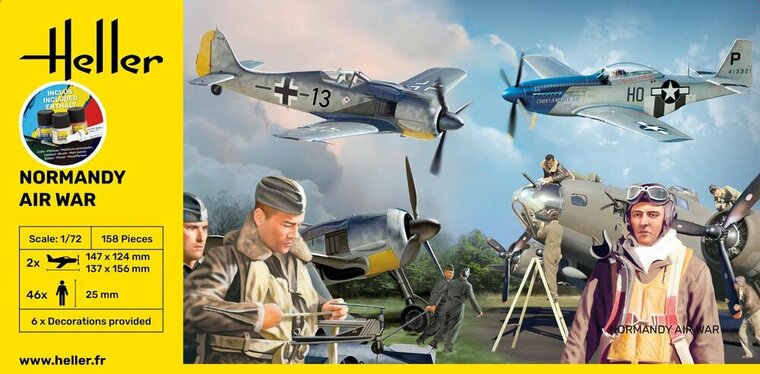 Heller 52329 STARTER KIT Normandy Airwar Bouwpakket Schaal 1:72