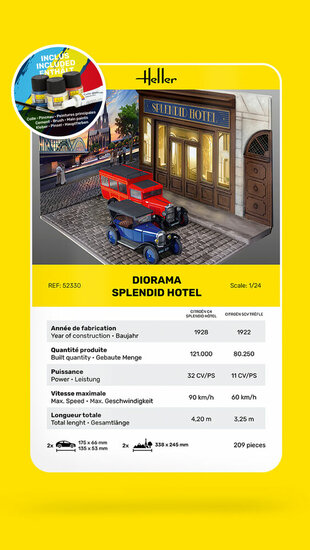 Heller 52330 STARTER KIT Diorama Splendid Hotel Bouwpakket Schaal 1:24