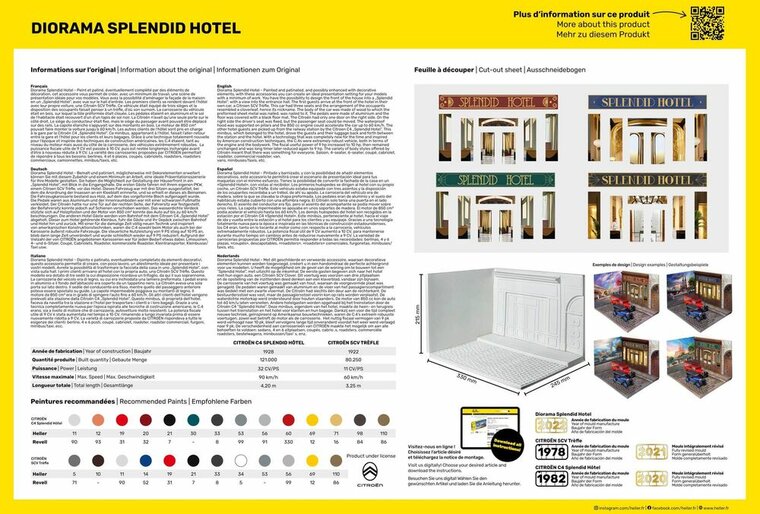 Heller 52330 STARTER KIT Diorama Splendid Hotel Bouwpakket Schaal 1:24