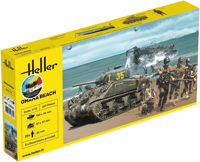 Heller 52332 STARTER KIT Omaha Beach Bouwpakket Schaal 1:72