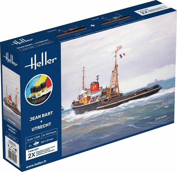 Heller 55602 STARTER KIT JEAN BART + UTRECHT Twinset Bouwpakket Schaal 1:200