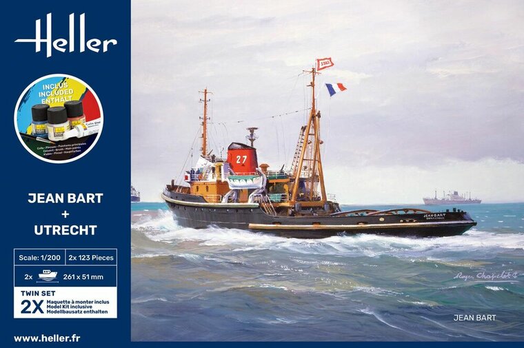 Heller 55602 STARTER KIT JEAN BART + UTRECHT Twinset Bouwpakket Schaal 1:200