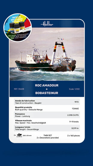 Heller 55608 STARTER KIT ROC AMADOUR + BODASTEINUR Twinset Bouwpakket Schaal 1:200