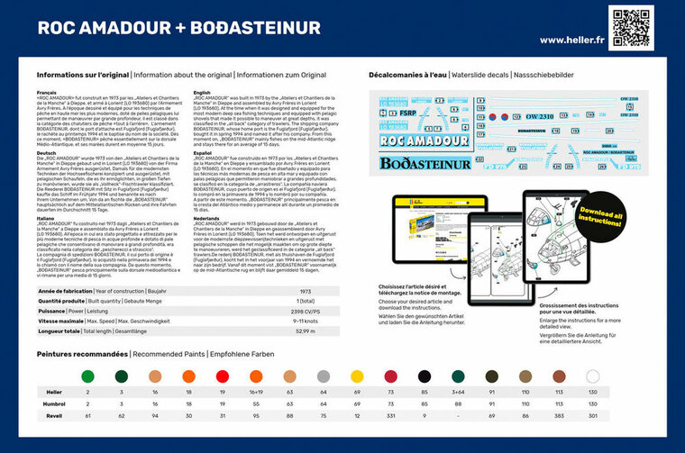 Heller 55608 STARTER KIT ROC AMADOUR + BODASTEINUR Twinset Bouwpakket Schaal 1:200