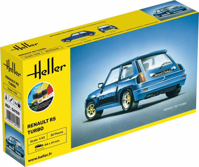 Heller 56150 STARTER KIT Renault R5 Turbo Bouwpakket Schaal 1:43