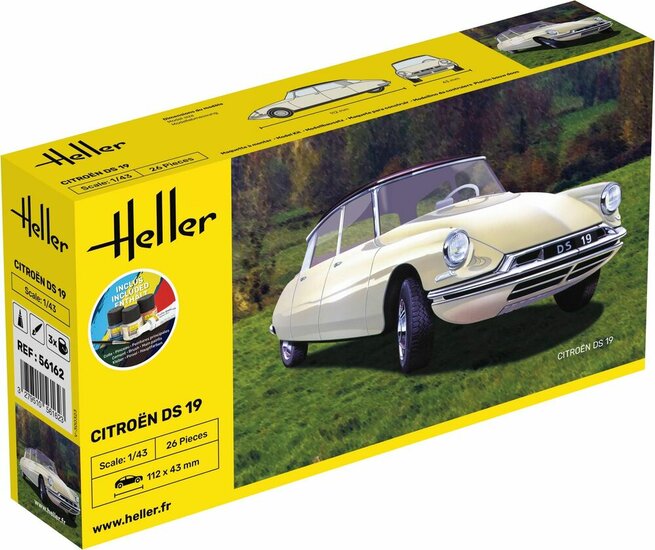 Heller 56162 STARTER KIT Citroen DS 19 Bouwpakket Schaal 1:43