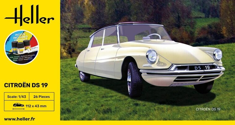 Heller 56162 STARTER KIT Citroen DS 19 Bouwpakket Schaal 1:43